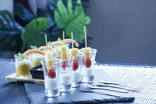 Verrine et brochette Traiteur Malgache